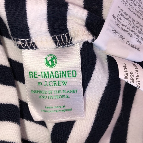 J crew perfect for stripe knit shirt size large cotton  yarns sustainable fabric - Picture 4 of 6